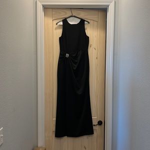 Floor length black dress